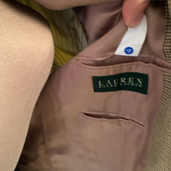 Vintage Micro Houndstooth Polo Ralph Lauren Champagne, two button blazer 46R - Picture 5 of 7